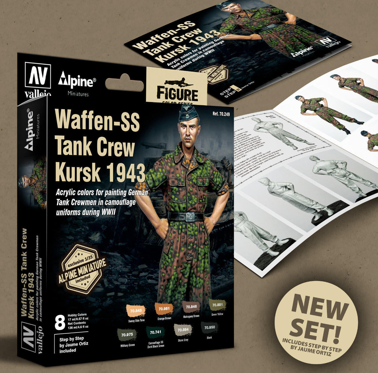 Vallejo 1/35 Kursk Tank Crewman Figure, Paint & Steps 70249